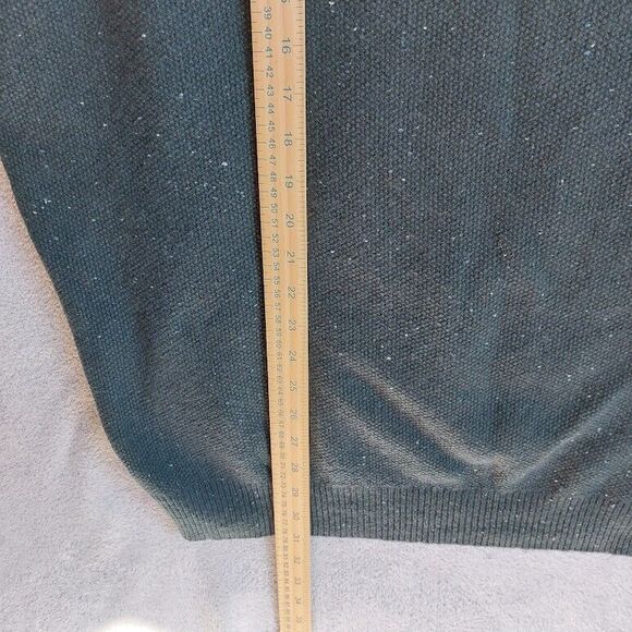 Jos A Bank Mens Sweater XXL Lamb Wool Blend 1/4 Zip Pullover Dark Green Grandpa - Picture 7 of 9